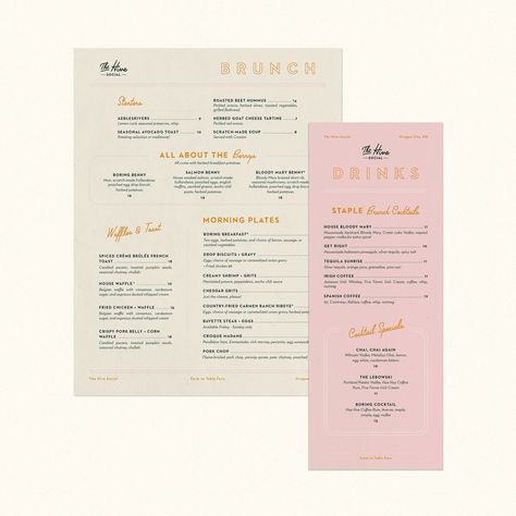 Brunch Menu Design, Elevated Brunch, Bistro Menu, Cafe Menu Design, Brunch Restaurants, Oregon City, Branding Design Packaging, Restaurant Menu Design, Food Poster Design