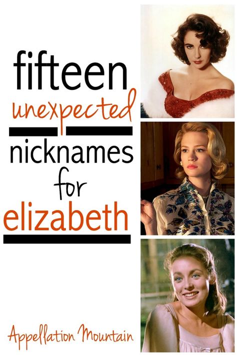 Fifteen - wait, make that sixteen - unexpected nicknames for classic baby name Elizabeth. Elizabeth Name Aesthetic, Elizabeth Name Meaning, Elizabeth Nicknames, Eloise Name Meaning, Nicknames For Olivia, Nicknames For Elizabeth, Baby Girl Nicknames, Elizabeth Name, Southern Girl Names