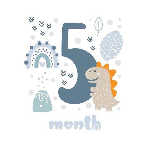 Monthly Milestone Background, Dino Monthly Milestone, 1 Month Sticker, Three Month Baby, Six Month Baby, 5 Month Baby, One Month Baby, Baby Month Stickers, Newborn Announcement