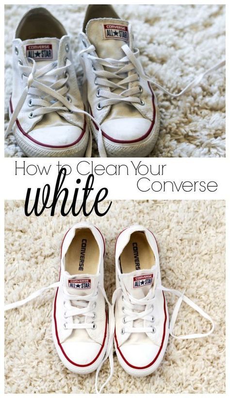 How to Clean Your White Converse How To Wear White Converse, How To Clean White Converse, How To Wear Converse, White Converse Shoes, Tenis Converse, Deep Cleaning Tips, White Converse, Outfits With Converse, Clean Dishwasher