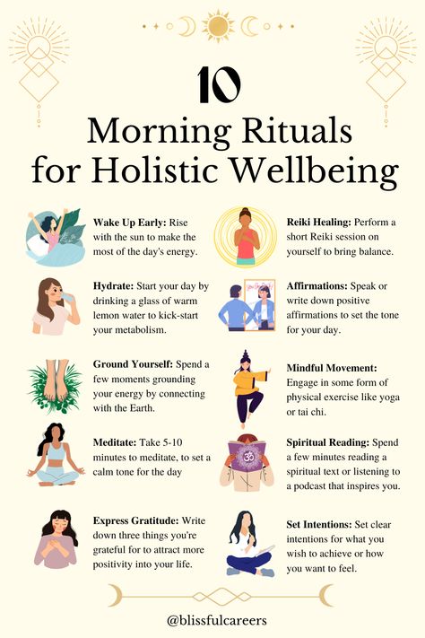 From grounding practices to chakra meditation, reiki healing and spiritual rituals, this healthy morning routine is your blueprint for holistic wellness and spiritual growth. These healthy morning rituals will align your body, mind, and spirit. #HealthyMorningRoutine #HealthyMorningRituals #Spirituality #HolisticWellness Healthy Morning Routine, Energy Healing Spirituality, Self Care Bullet Journal, Makanan Diet, Holistic Lifestyle, Holistic Wellness, Mental And Emotional Health, Self Care Activities, New Energy