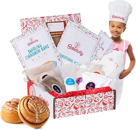 Amazon.com: Baketivity Kids Baking Set, Meal Cooking Party Supply Kit for Teens, Real Fun Little Junior Chef Essential Kitchen Lessons, Includes Pre-Measured Ingredients (Baketivity Kit, Bagels) : Toys & Games Kids Baking Kit, Baking Gift Set, Kids Baking Set, Candy Letters, Baking Buns, Kids Baking, Pretend Play Kitchen, Baking Kit, Cookie Kit