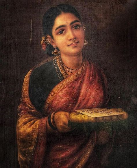 Sandeep  Rohin on Instagram: “SOLAH SHRINGAR Ancient Vedic texts mention Solah Shringar with which they proclaim a woman must adorn herself. Solah Shringar or sixteen…” Solah Shringar, Ravivarma Paintings, Exclusive Saree Blouse Designs, Antic Jewellery, Raja Ravi Varma, Royal Indian, Medieval Paintings, Indian Art Gallery, Indian Painting