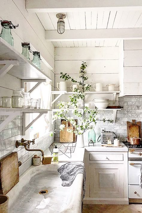 Farmhouse Kitchen by Dreamy Whites | Farmhouse Kitchen Decorating Ideas #farmhouse #farmhousekitchen #countrykitchen Provence Kitchen, French Country Kitchens, Farmhouse Kitchen Island, Farmhouse Kitchen Cabinets, Farmhouse Kitchen Design, French Country Kitchen, Farmhouse Style Kitchen, French Farmhouse, Kitchen Cabinet Design