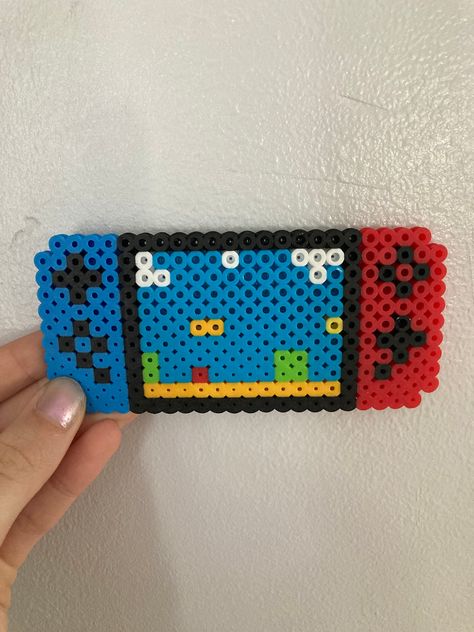 Hockey Perler Beads, Nintendo Switch Perler Beads, Pyssla Beads Ideas, Hama Beads Design, Beads Designs, Beads Ideas, Bead Ideas, Perler Beads Designs, Perler Bead Patterns