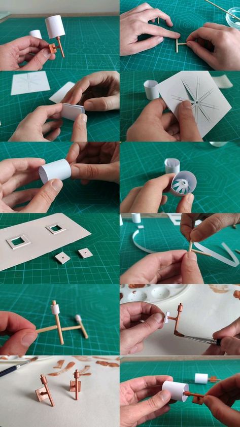 Simple and easy DIY miniature dollhouse wall lamps in 1/12 scale made with paper, cardstock, and bamboo skewers. Full step-by-step video tutorial with dimensions and materials is also available. Miniature Furniture Diy Tutorials, Handmade Miniatures Diy, Miniature Diy Tutorials, 1 6 Scale Miniatures Diy, Miniature Houses Diy, 1 12 Scale Miniatures Diy, Miniature Crafts Diy, Mini Crafts Diy, Easy Diy Miniatures