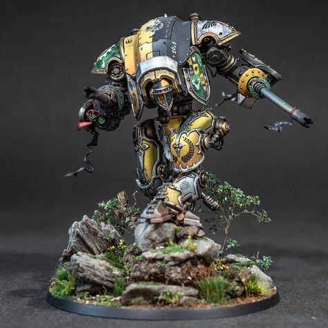 40k Knight Conversion, Imperial Knight 40k, 40k Knight, Knights 40k, Chaos Knight, Space Armor, Local House, 40k Painting, Imperial Knights