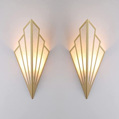 Art Deco Office, Lampe Art Deco, Art Deco Living Room, Deco Lighting, Wall Lamps Living Room, Art Deco Bedroom, Motif Art Deco, Art Deco Bathroom, Afternoon Delight