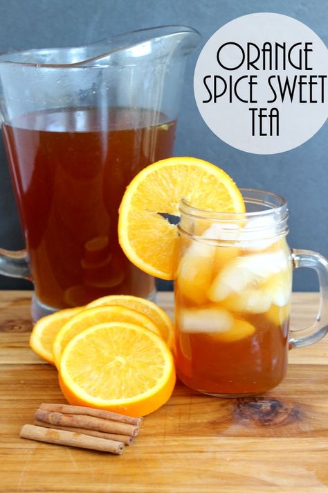 Orange Tea Recipe, Spiced Tea Recipe, Orange Spice Tea, Sweet Tea Recipe, Detox Foods, Sweet Tea Recipes, Diy Healthy Snacks, Detox Tea Recipe, Southern Sweet Tea