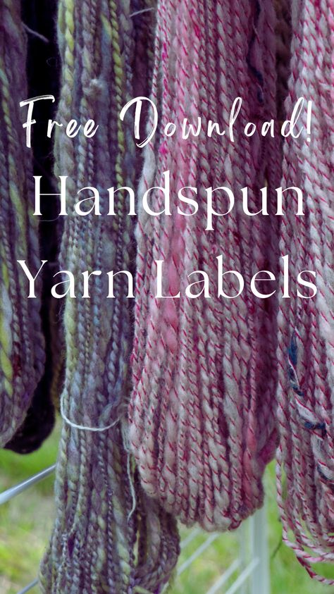 Free handspun yarn labels printable! Get your stash organized! Join me in this video as I go through all my new skeins of yarn that I spun during Tour de Fleece 2024. I discuss each batt’s fiber content, the type of yarn I spun, and all the aftermath of Tour de Fleece: washing, winding, measuring, recording, and dreaming of new projects. Handspun Yarn Projects Crochet, Handspun Yarn Projects, Spinning Yarn Fiber, Art Yarn Spinning, Fiber Studio, Yarn Projects Crochet, Single Ply Yarn, Art Yarn Handspun, Labels Printables Free