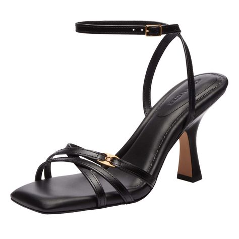 PRICES MAY VARY. Kelsey Leather Sandal Black Heels, Black Heels With Ankle Strap, Mid Twenties, Heels With Ankle Strap, Black Heeled Sandals, Black Block Heels, Swag Shoes, Luxury Store, Black 7