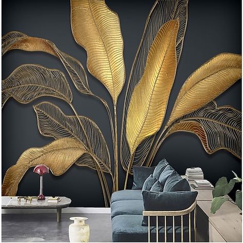 Plant Wallpaper, Marble Wallpaper, Banana Leaves, Hotel Decor, Palau, Pvc Vinyl, Beautiful Nature Wallpaper, Leaf Wallpaper, Wallpaper Online