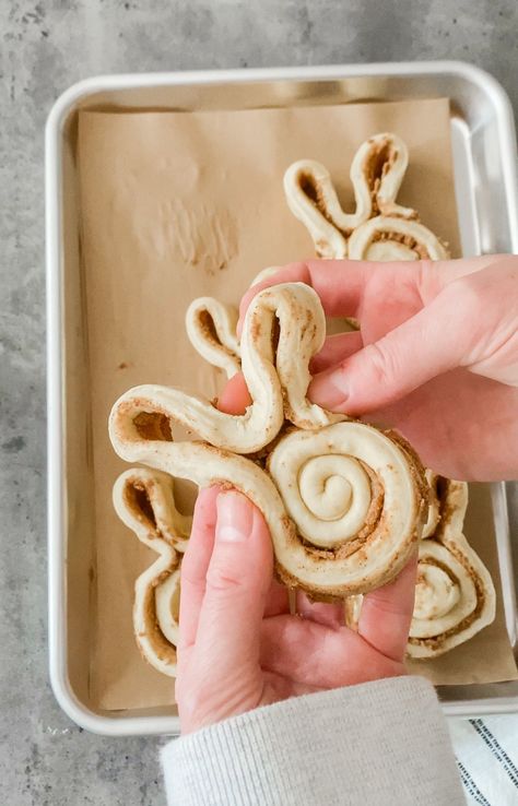 How to Make Bunny Cinnamon Rolls - Rachel Dodge Shaped Cinnamon Rolls, Bunny Cinnamon Rolls, Easter Morning, Easter Celebration, Cinnamon Roll, Cinnamon Rolls, Yummy Treats, Easter Bunny, The Cutest