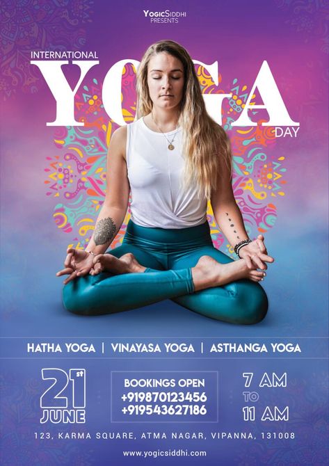 Yoga Today – Free PSD Flyer Template Yoga Creative Design, Yoga Banner Design Ideas, Yoga Advertising Ideas, Yoga Poster Design Graphics, Yoga Ads, Yoga Graphic Design, Yoga Poster Design, Yoga Template, Yoga Posters