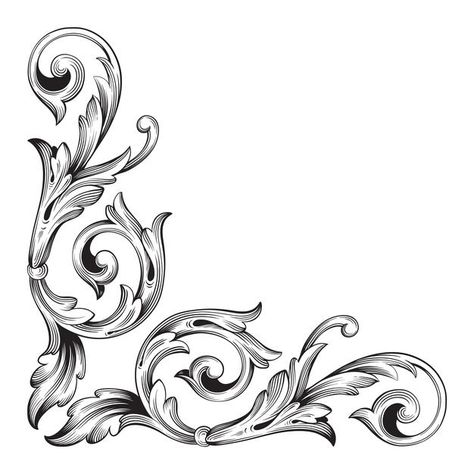 Discover thousands of Premium vectors available in AI and EPS formats Baroque Tattoo, Scroll Ornament, Flourish Calligraphy, Floral Engraving, Filigree Tattoo, Baroque Decor, Elements Tattoo, Baroque Frames, Ornament Drawing