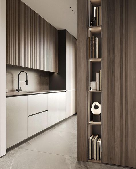 Minimalist Kitchen Cabinets, Vstupná Hala, Elegant Kitchen Decor, Modern Wood Kitchen, Kitchen Cabinetry Design, Light Wood Kitchens, Wooden Kitchen Cabinets, Kitchen Interior Design Decor, Cabinetry Design