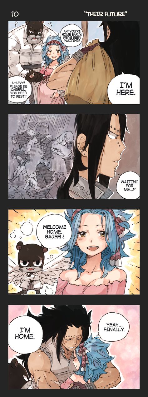 Gajeel x Levy Gajeel Levy, Gale Fairy Tail, Gajeel X Levy, Fairy Tail Levy, Gajeel And Levy, Fairy Tail Comics, Fairy Tail Family, Fairy Tail Images, Fariy Tail