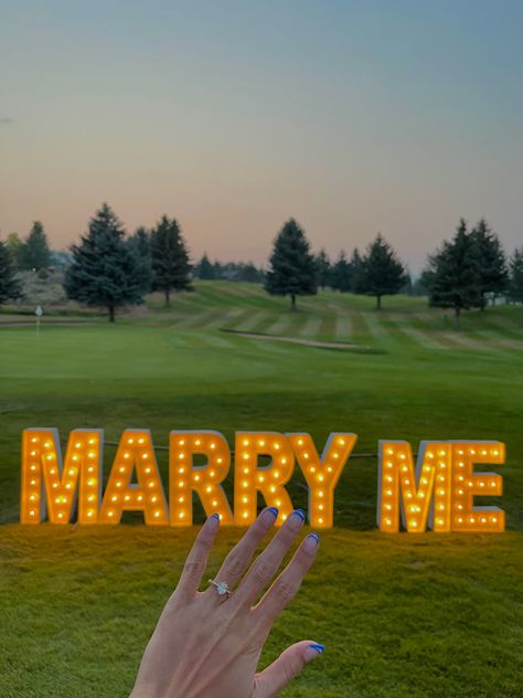 marriage | proposal | engaged | engagement | wedding | marriage proposal | wedding ring | golf Marriage Proposals, Golf Proposal, Golf Engagement Photos, Blue Tacoma, Proposal Wedding, Marriage Proposal, Engagement Wedding, Marry Me, Wedding Engagement