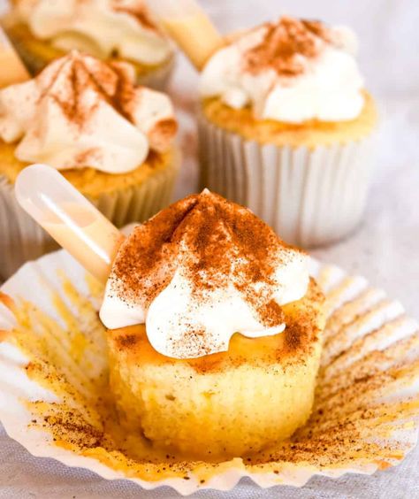 Pie, Tres Leche Cupcake, Tres Leches Cupcakes Recipe, Tres Leches Cupcake, Easy Tres Leches, Tres Leches Cupcakes, Single Serve Cake, Boozy Cupcakes, Brunch Desserts