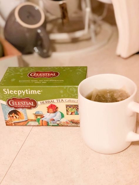 Sleepy Time Tea Aesthetic, Sleepy Time Tea Recipe, Sleepytime Tea Recipe, Appartement Aesthetic, Fall Night Routine, Sleepy Time Tea, Unwind Before Bed, Chb Cabins, Sleepytime Tea