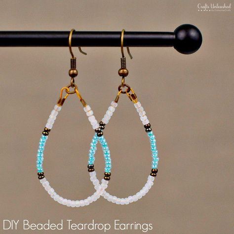 Diy Beaded Earrings, Seed Bead Tutorials, Anting Manik, Motifs Perler, Beaded Earrings Diy, Seed Bead Tutorial, Earring Tutorial, Homemade Jewelry, Cool Ideas