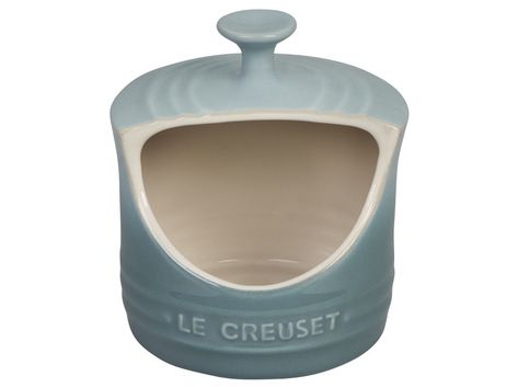 Salt Crock in Sea Salt from Le Creuset Le Crueset, Caramelized Bacon, Butter Crock, Salt Pig, Le Creuset Stoneware, Texas House, Just A Pinch, Salt Cellar, Old World Style