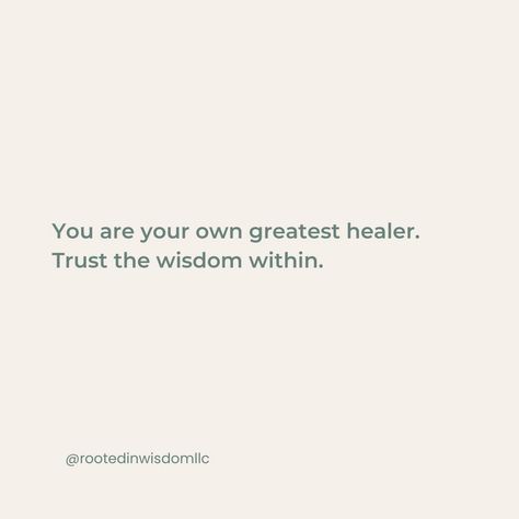 Healing begins with trusting yourself. You hold the power to heal, grow, and transform from within. 🌿💖 How are you showing up for yourself today? #SelfHealing #TrustYourself #RootedInWisdom #HealingJourney #InnerWisdom #SelfCare #HolisticHealing #EmotionalWellness #MindfulnessMatters #EmpowerYourself #SoulCare #PersonalGrowth #HealingEnergy Holistic Healing, Healing Journey, Self Healing, Emotional Wellness, Trust Yourself, Energy Healing, Personal Growth, Self Care, Healing