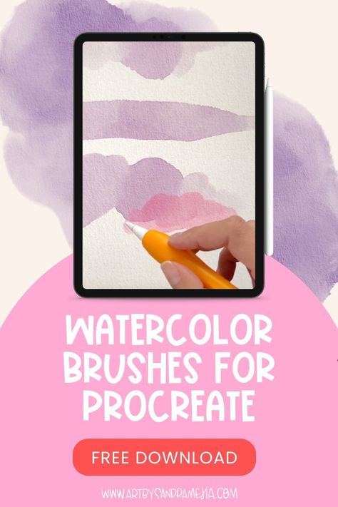 Free Watercolor Brushes for Procreate How To Make Your Own Procreate Brushes, Watercolor Procreate Brush, Pattern Brush Procreate, Watercolor Brush Procreate Free, Watercolor In Procreate, Free Watercolor Brushes For Procreate, Watercolor Brush Procreate, Procreate Watercolor Brushes Free, Procreate Brush Settings