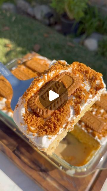 Belinda Gonzalez | Mexican Food on Instagram: "Let’s make biscoff tres leches cake!! It’s a new family favorite for sure! 🥰😍  My recipe: For the Cake: * 1 cup all-purpose flour * 1 ½ teaspoons baking powder * ¼ teaspoon salt * 5 large eggs, separated * 1 cup granulated sugar, divided (¾ cup for yolks, ¼ cup for whites) * ⅓ cup whole milk * 1 teaspoon vanilla For the Milk Soak: * 1 cup whole milk * 1/2 can sweetened condensed milk * 1 can evaporated milk * 1/2 cup Biscoff spread (melted until smooth * For the Topping: * 1 ½ cups heavy whipping cream * 3 tablespoons powdered sugar * 1 teaspoon vanilla * 1 cup Biscoff cookie crumbs * Extra Biscoff spread, warmed (optional, for drizzling)  Directions: In a bowl, sift together the flour, baking powder, and salt. • In a large bowl, beat the eg Biscoff Tres Leches Cake, Biscoff Tres Leches, Leches Cake, Biscoff Spread, Biscoff Cookies, Tres Leches Cake, Baking Goods, Tres Leches, Cookie Crumbs