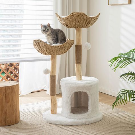 Chic Cat Tree, Cat Tree Cute, Cloud Cat Tree, Mushroom Cat Tree, Aesthetic Cat Tree, Cute Cat Tree, Unique Cat Trees, Cat Climbing Tower, Large Cat Tree