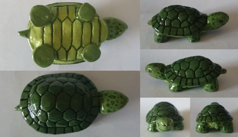 tortoise by hawaiigurl123 on DeviantArt Pottery Tortoise, Polymer Clay Tortoise, Clay Tortoise, Building Decoration, Turtle Crafts, Clay Works, Kids Clay, Turtle Love, Diy Things