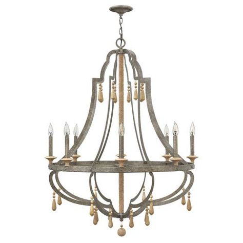 Cordoba Distressed Iron 36-Inch Eight-Light Chandelier Antique Chandelier Vintage Chandeliers, Iron Pendant Light, Chandelier Vintage, Vintage Chandeliers, Bleached Wood, Empire Chandelier, Iron Pendant, Foyer Lighting, Candle Chandelier