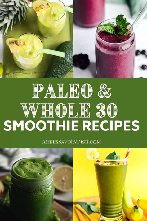 Whole 30 Smoothies, Paleo Fruit, Smoothies Vegan, Whole 30 Breakfast, Whole 30 Diet, Healthy Breakfasts, Afternoon Snack, Easy Paleo, Best Detox