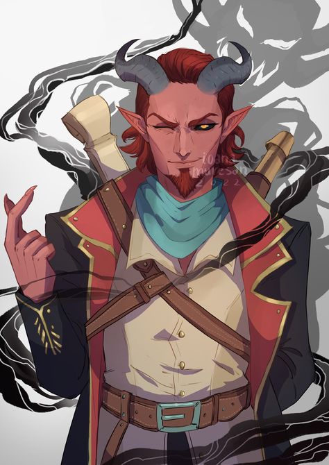 Tiefling Pirate, Dnd Male Character Design, Dnd Tiefling Male, Sorcerer Art, Tiefling Male, Warlock Dnd, Cyberpunk Rpg, Pathfinder Character, Pirate Art