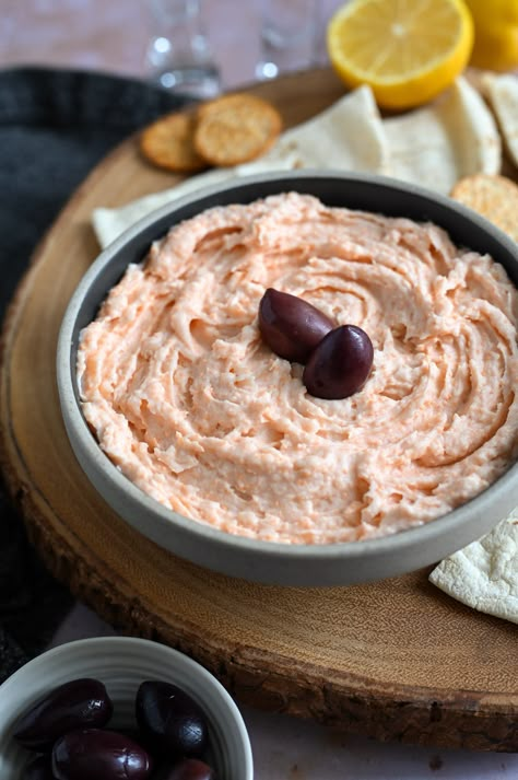 Taramosalata Taramosalata Recipe, Taramasalata Recipe, Olive Oil And Bread, Greek Dips, Greek Dip Recipes, Authentic Greek Recipes, Greek Dip, Fish Roe, Greek Recipes Authentic