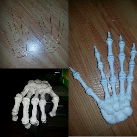 Polymer Clay Hands Tutorial, Clay Skeleton Hand, Diy Skeleton Hand, Skeleton Craft, Clay Monsters, Halloween Clay, Book Crafts Diy, Sculpture Art Clay, Clay Diy Projects