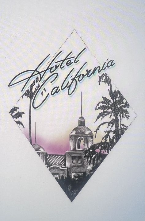 Hotel California Tattoo, California Tattoo Ideas, Eagles Hotel California, Los Angeles Tattoo, California Tattoo, Tattoo Time, Tattoo Aesthetic, Aesthetic Board, Hotel California