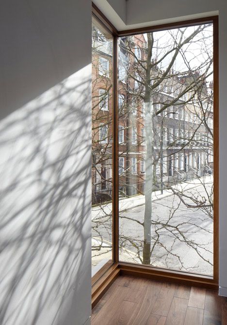 Architecture Elements, Street Townhouse, Build House, Window Detail, Corner Window, Renovation Design, Reading Chair, Through The Window, Large Windows