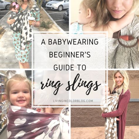 Babywearing | Beginner's Guide To Ring Slings - living in color Ring Sling Newborn, Diy Baby Carrier, Baby Carrier Newborn, Baby Carrying, Best Baby Carrier, Newborn Wrap, Baby Rings, Ring Sling, Baby Sling