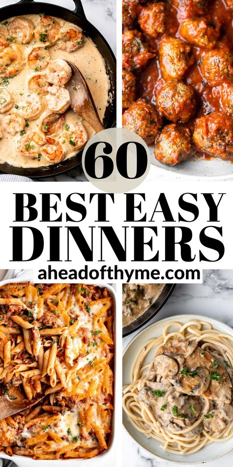 Out Of The Ordinary Dinner Recipes, What Should I Have For Dinner, Easy Monday Night Dinner Ideas, Best Easy Dinners, Soups For Dinner, Easy Pasta Recipes Quick, Recipes Meatballs, Crowd Recipes, Takeout Recipes