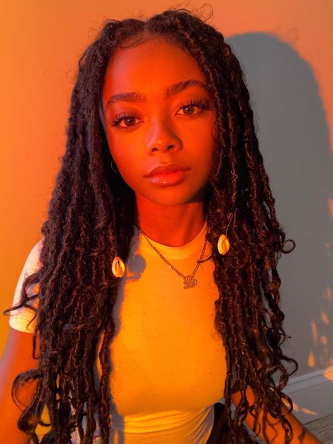 Skai on Twitter: "🧡… " Skai Jackson Faux Locs, Jenelle Eliana, Ski Jackson, Skai Jackson, Butterfly Locs, Chic Dress Classy, Box Braids Hairstyles For Black Women, Pose References, Braided Hairstyles For Black Women