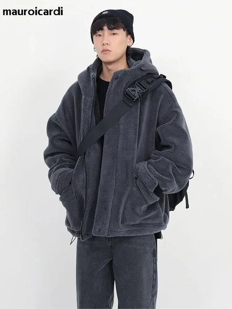 none Sherpa Jacket Men, Man Clothes, Hip Hop Sweatshirts, Women Short Skirt, Pant Trends, Coat Men, Mode Masculine, Womens Cami, Oversized Coat