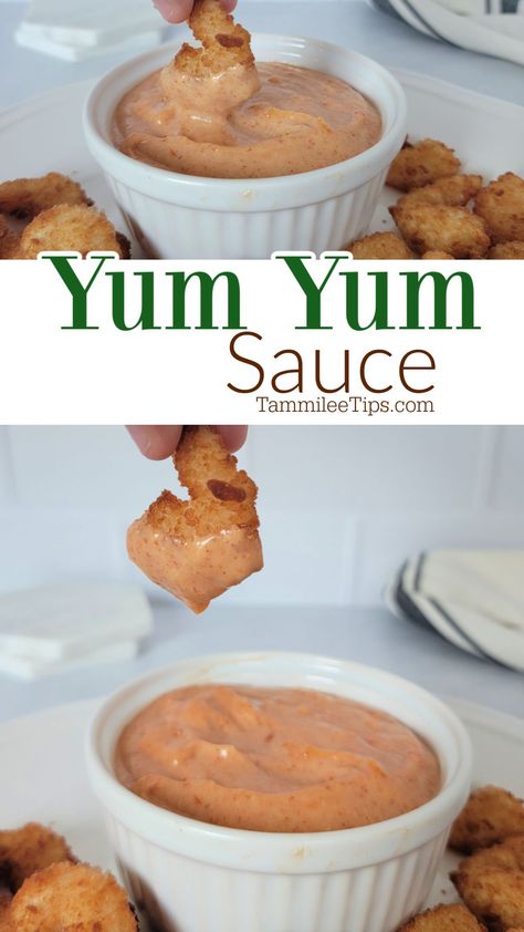 Easy Yum Yum Sauce Recipe perfect for dipping. Make your favorite Japanese hibachi restaurant sauce at home in less than 5 minutes. Chinese Yum Yum Sauce Recipe, Yum Yum Sauce Recipe Easy, Easy Yum Yum Sauce, Yumyum Sauce, Homemade Yum Yum Sauce, Yum Sauce Recipe, Yum Yum Sauce Recipe, Veggie Tempura, Hibachi Restaurant