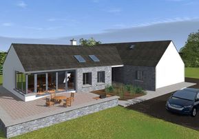 Bungalow House Design Ireland, Bungalow Plans Ireland, Open Plan Bungalow, Traditional Irish Cottage, Irish House Plans, House Plans Ireland, Dormer House, House Designs Ireland, Bungalow Extensions