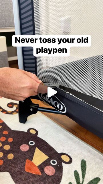 Liz & Jeff | Dad turns old playpen into new treasure ✨ #dad #parenting #playpen #baby #toddler #rocket #kidsactivities | Instagram Pack N Play Repurpose Diy, Repurposed Playpen, Playpen Ideas Diy, Baby Playpen Ideas, Playpen Bed Ideas, Diy Playpen, Playpen Ideas, Playpen Bed, Toddler Playpen