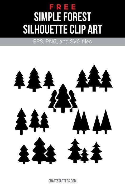 Free Tree Svg, Tree Svg Free, Bulletin Ideas, Forest Silhouette, Silhouette Clip Art, Svg Images, Cricut Projects Beginner, Window Ideas, Felt Pattern