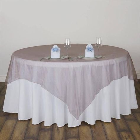 $4.99 | Sheer organza overlays are made from premium quality nylon, these overlays will impart an impeccable sheen and glossy luster to your plain reception or wedding tables. Spread these atop your plain or colorful table linens to create wonderful contrastive effects, in the hues that compliment your wedding day theme. Create wonderful bows, or other stylish accents with these glossy organza table cloths. Wedding Table Overlays, Organza Styles, Table Overlays, Party Goods, Party Table Cloth, White Table Cloth, Banquet Tables, Square Table, Wedding Table Settings