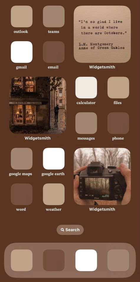 Autumn Ios 16 Homescreen, Aesthetic Fall Phone Theme, Autumn Ios Homescreen, Autumn Phone Layout, Autumn Icons Aesthetic, Theme Ios 16, Fall Iphone Layout, Autumn Home Screen, Ios16 Homescreen