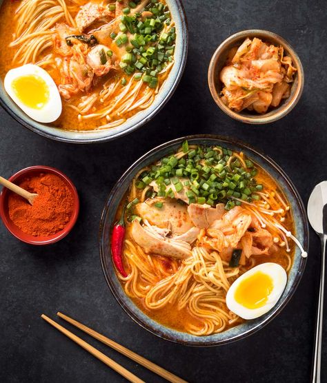 korean ramen - this is not instant noodles - glebe kitchen Ramen From Scratch, Korean Ramen, South Korean Food, Spicy Ramen, Korean Cooking, Spicy Korean, Korean Dishes, Ramen Recipes, Food Photography Tips