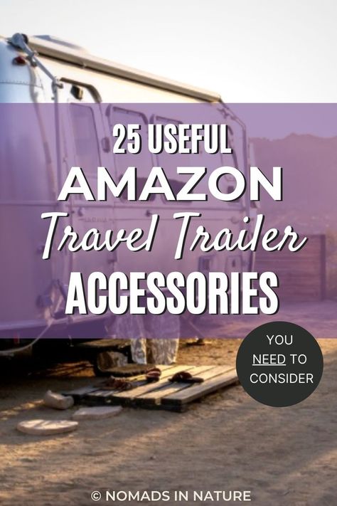 25 Incredibly Useful Travel Trailer Accessories You Need (Storage Tips, RV Hacks, Fun RV Items) — Nomads in Nature Camper Accessories Travel Trailers, Trailer Essentials, Rv Accessories Gadgets, Travel Trailer Storage, Bathroom Trailer, Rv Camping Accessories, Travel Trailer Accessories, Travel Trailer Hacks, Travel Trailer Organization